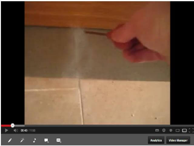 Detecting heat loss through the floor of a house