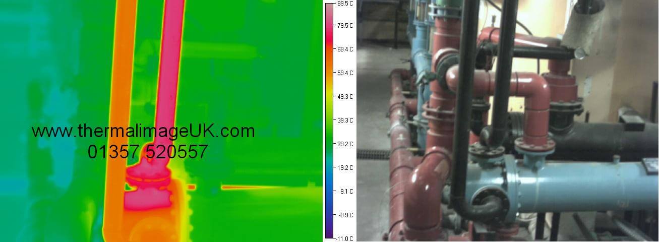 Image of a thermal image survey showing heat loss