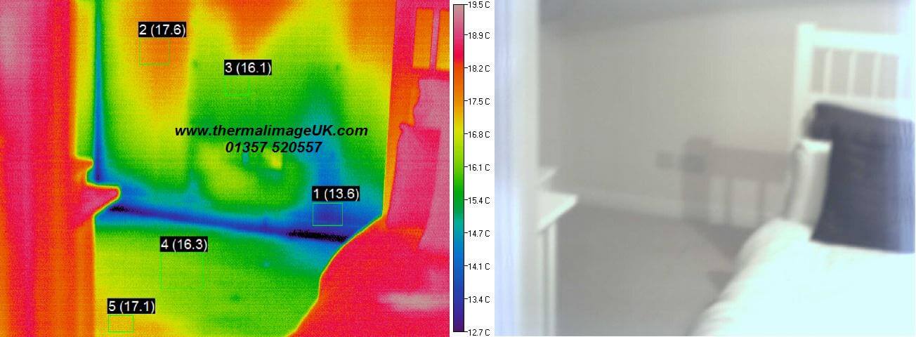 Photo showing the results of a thermal image survey