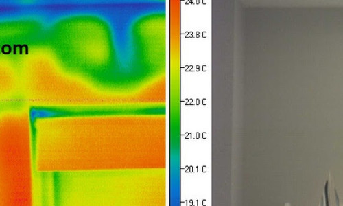 Photo of a Thermal Image on a home